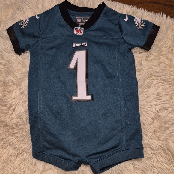 NFL Eagles Infant Romper in Teal and Black - Picture 1 of 4